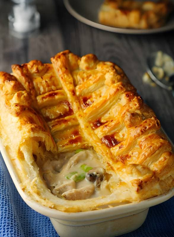 the crust on a pot pie