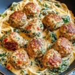 Creamy Spinach Turkey Meatballs