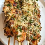Garlic Parmesan Chicken Skewers