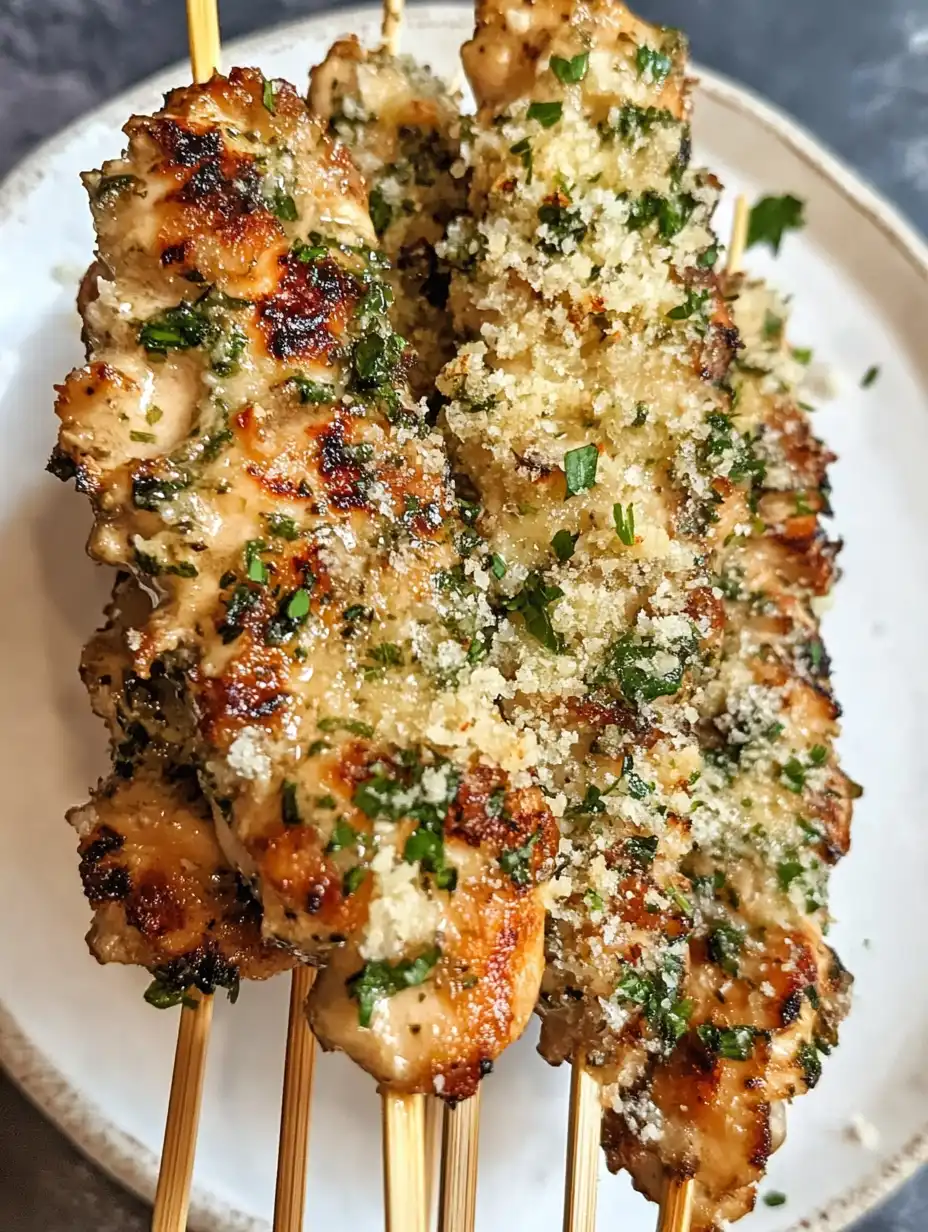 Garlic Parmesan Chicken Skewers Recipe