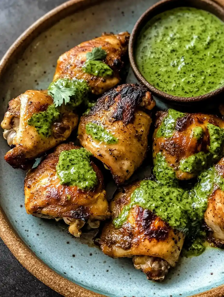 Peruvian Chicken with Green Sauce