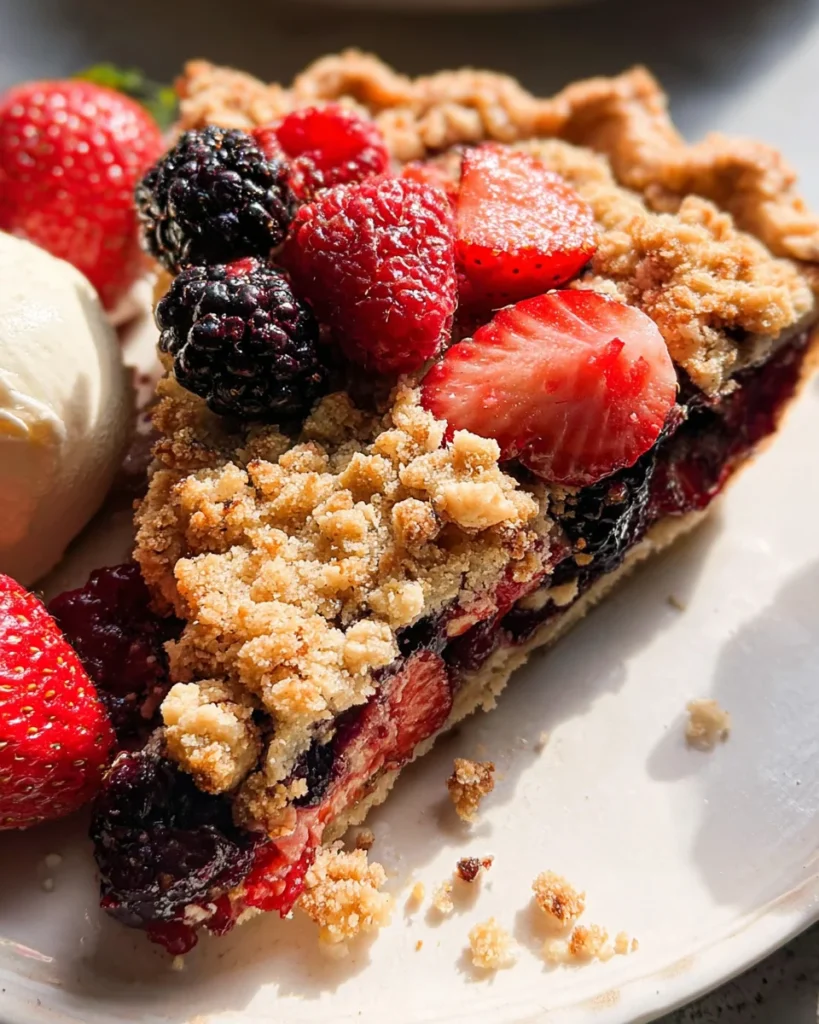 Amazing Mixed Berry Pie with Crumb Topping