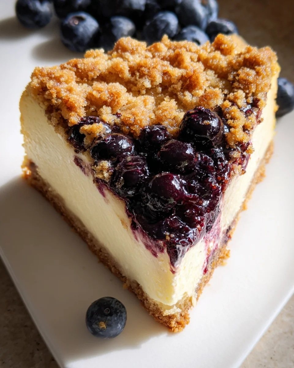 Blueberry Crumble Cheesecake
