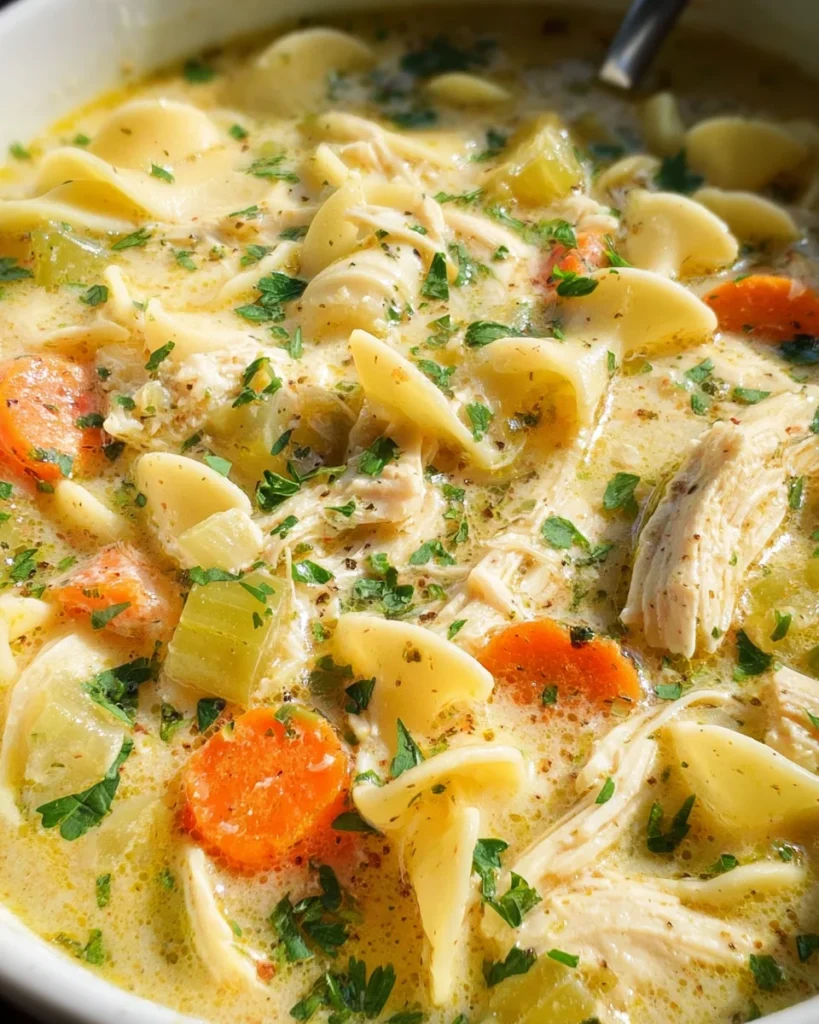 Creamy Chicken Noodle Soup Recipe