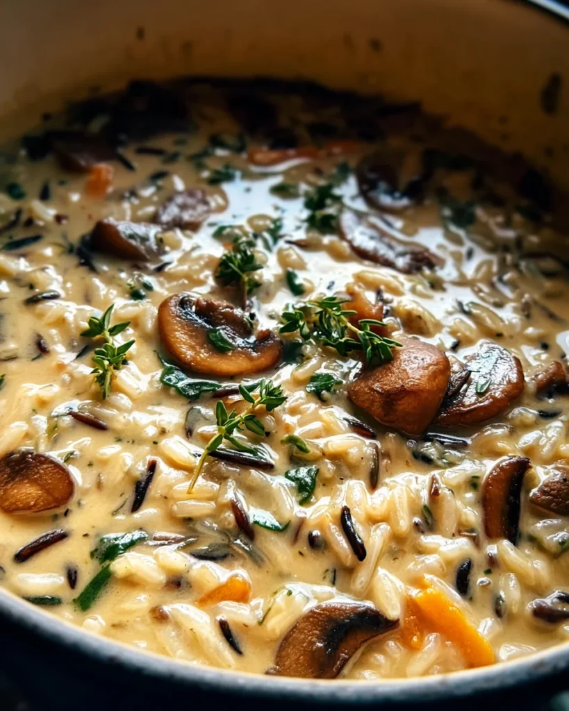 Creamy Wild Rice and Mushroom Soup