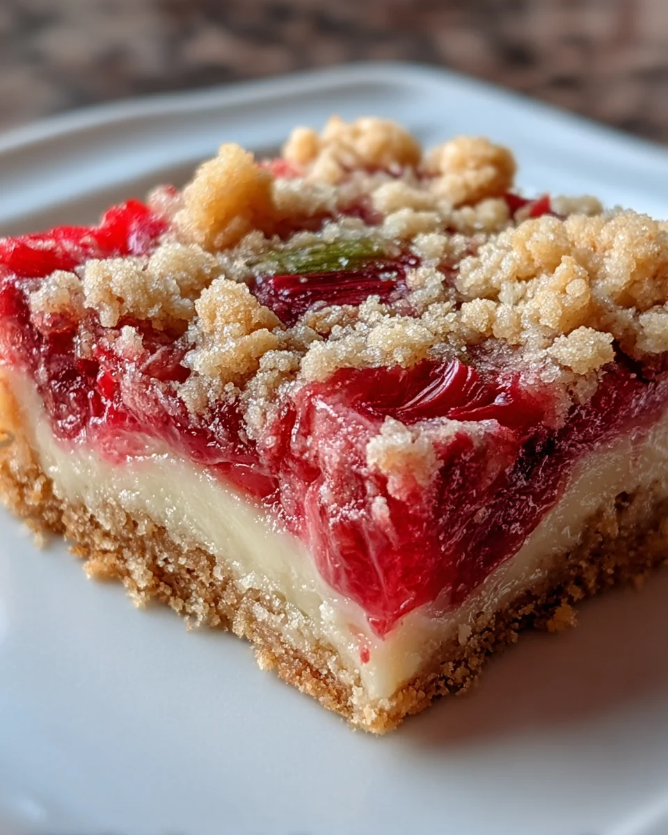Deliciously Tangy Cream Cheese Rhubarb Bars You’ll Crave