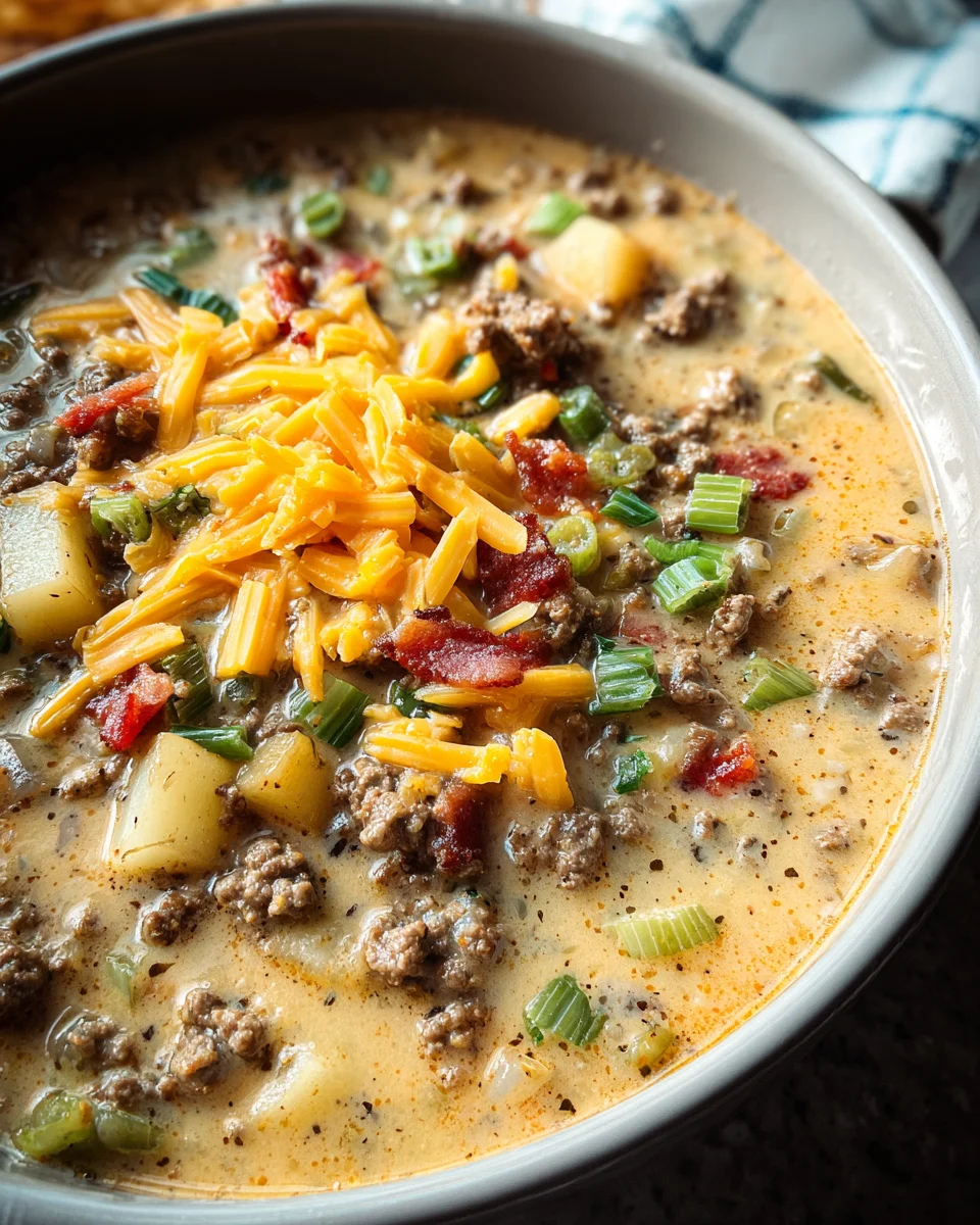 Easy Cheeseburger Soup