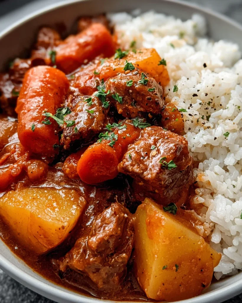 Grandpa Clarence's Hawaii-Style Beef Stew (Rich and Tangy!)