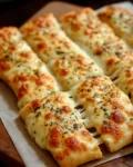 Homemade Cheesy Breadsticks