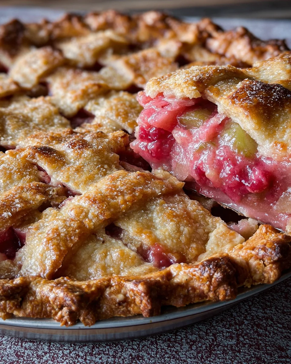 Homemade Rhubarb Pie
