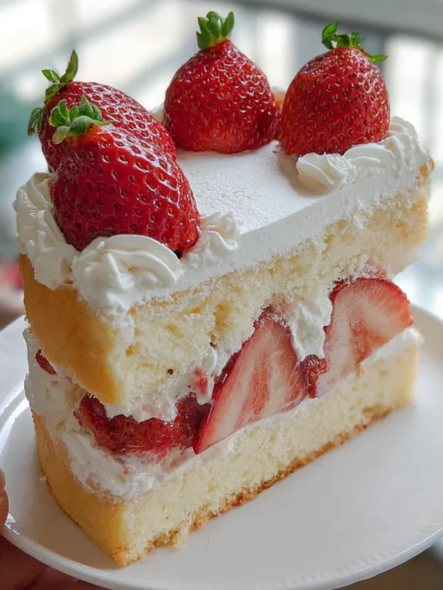 Japanese Strawberry Sponge Cake (Strawberry Shortcake)