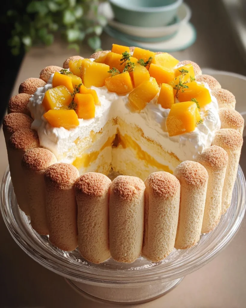 Mango Charlotte Cake