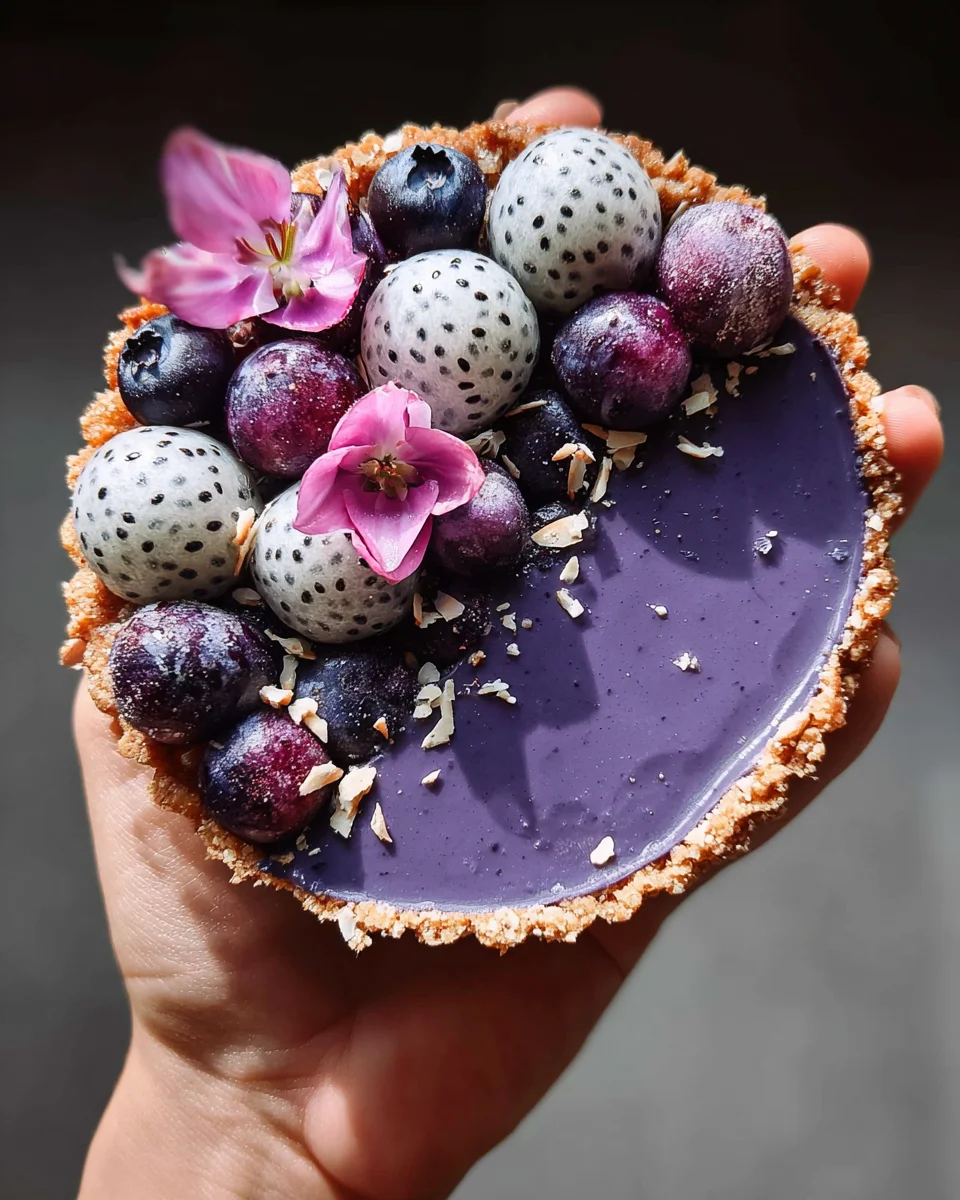 No Bake Blueberry Tart with Earl Grey