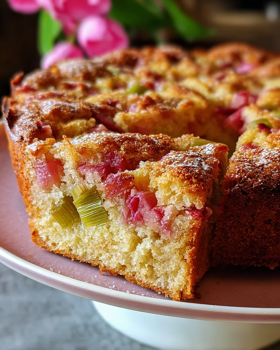 Old-Fashioned Norwegian Rhubarb Cake