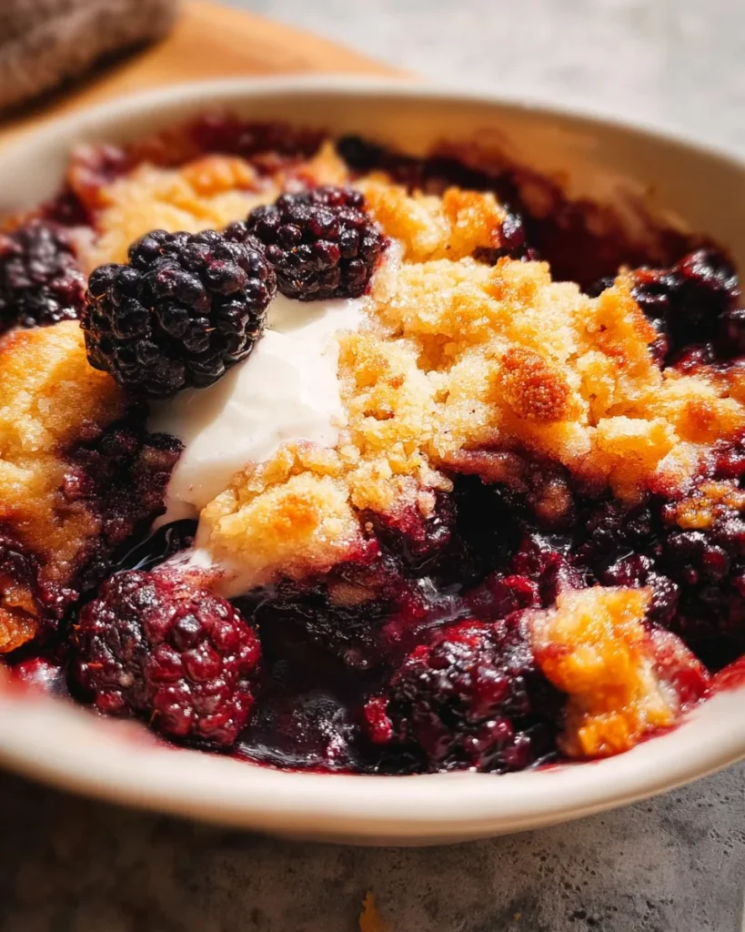 Old Fashioned Blackberry Cobbler (Fresh or Frozen Blackberries)