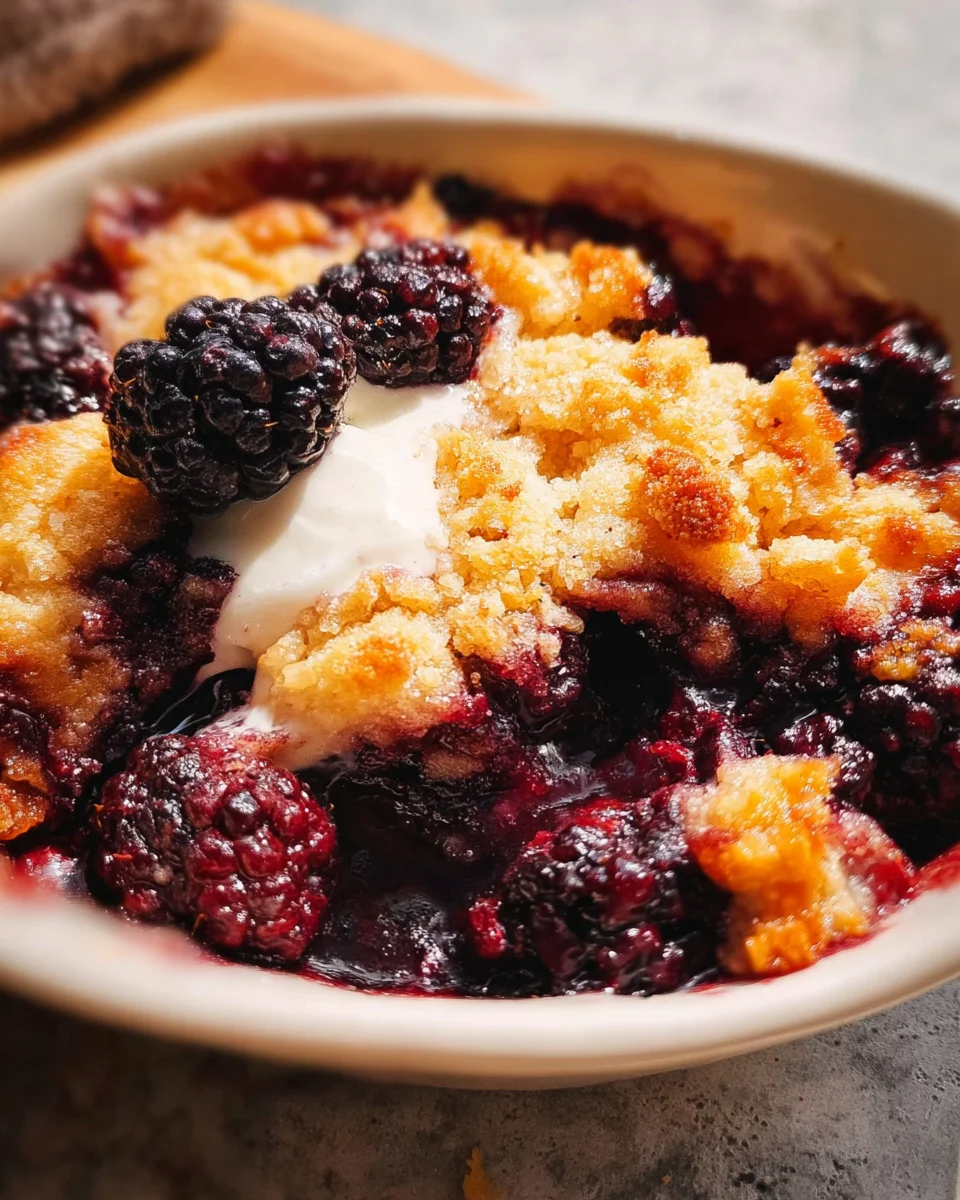 Old Fashioned Blackberry Cobbler (Fresh or Frozen Blackberries)