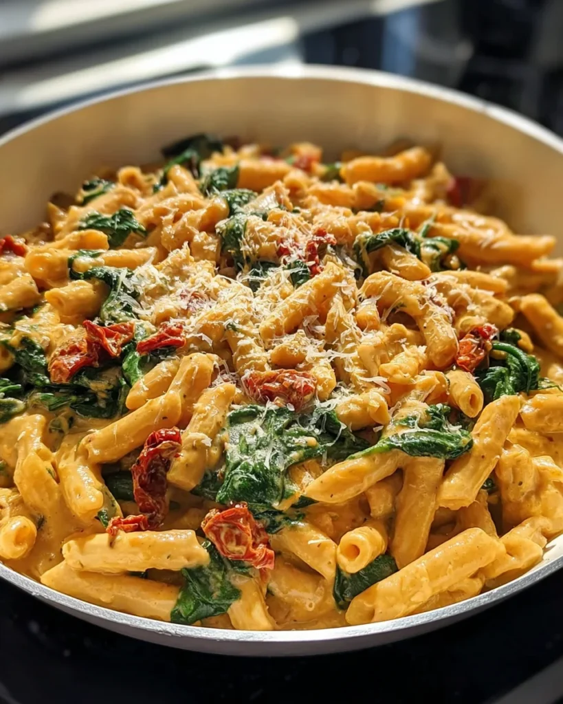One-Pot Spinach Tomato Pasta