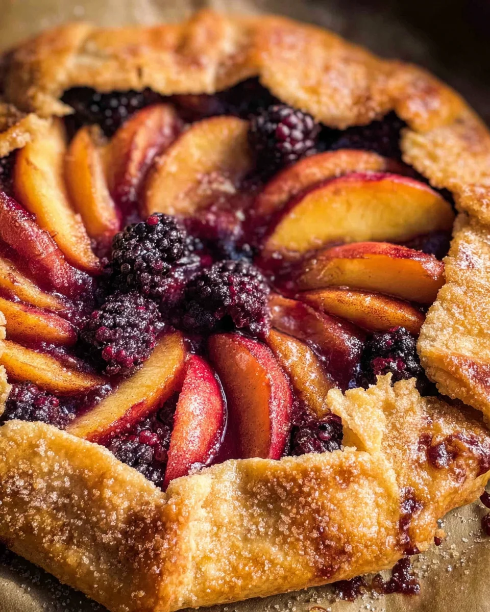 Peach Blackberry Galette