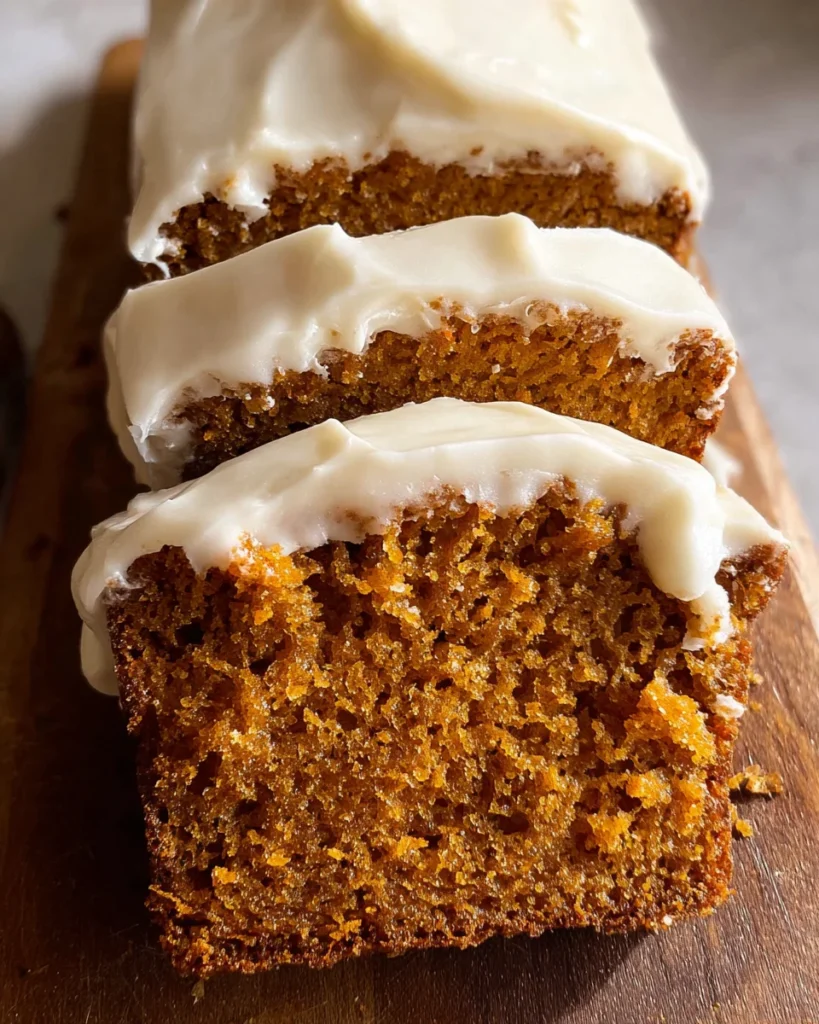 Pumpkin Bread with Cream Cheese Frosting Recipe