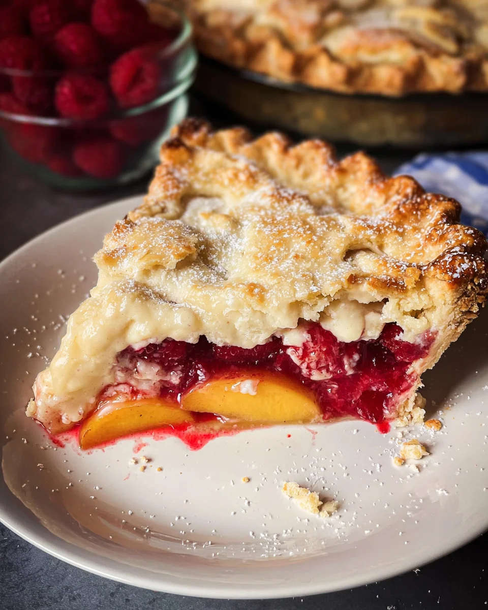 Raspberry Peach Pie
