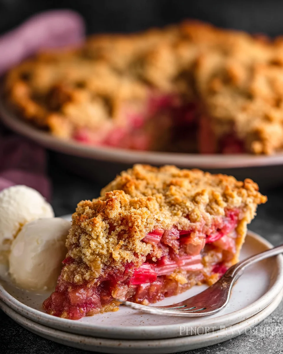 Rhubarb Crumble Pie