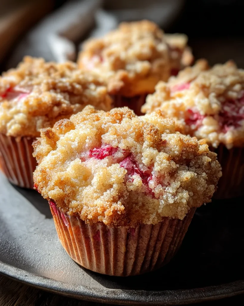 Rhubarb Muffins with Streusel Topping