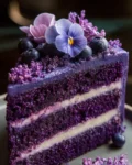 Royal Purple Velvet Cake with Creamy Vanilla Frosting