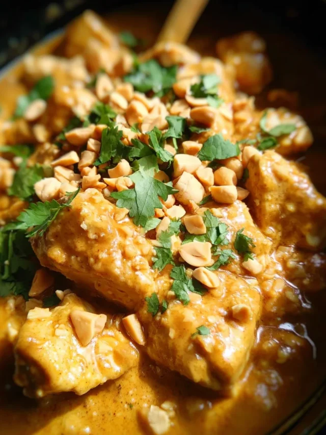 Slow Cooker Thai Peanut Chicken | Low Carb