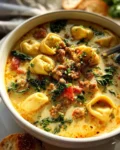 Spicy Sausage and Tortellini Soup