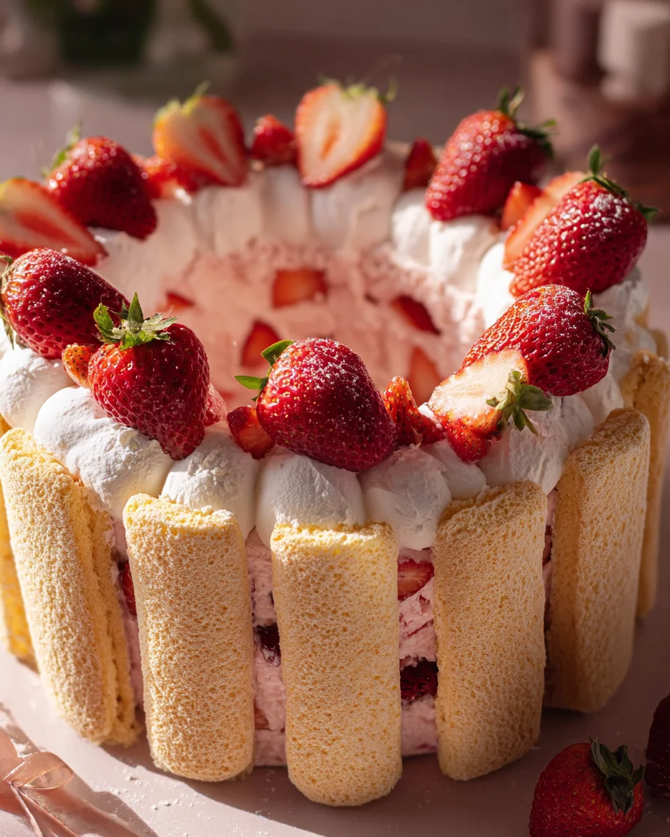 Strawberry Charlotte Cake