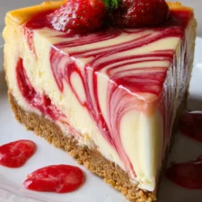Strawberry Swirl Cheesecake