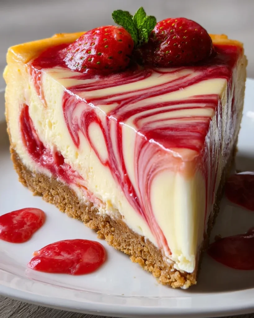 Strawberry Swirl Cheesecake Recipe