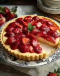 Vanilla Custard & Strawberry Tart