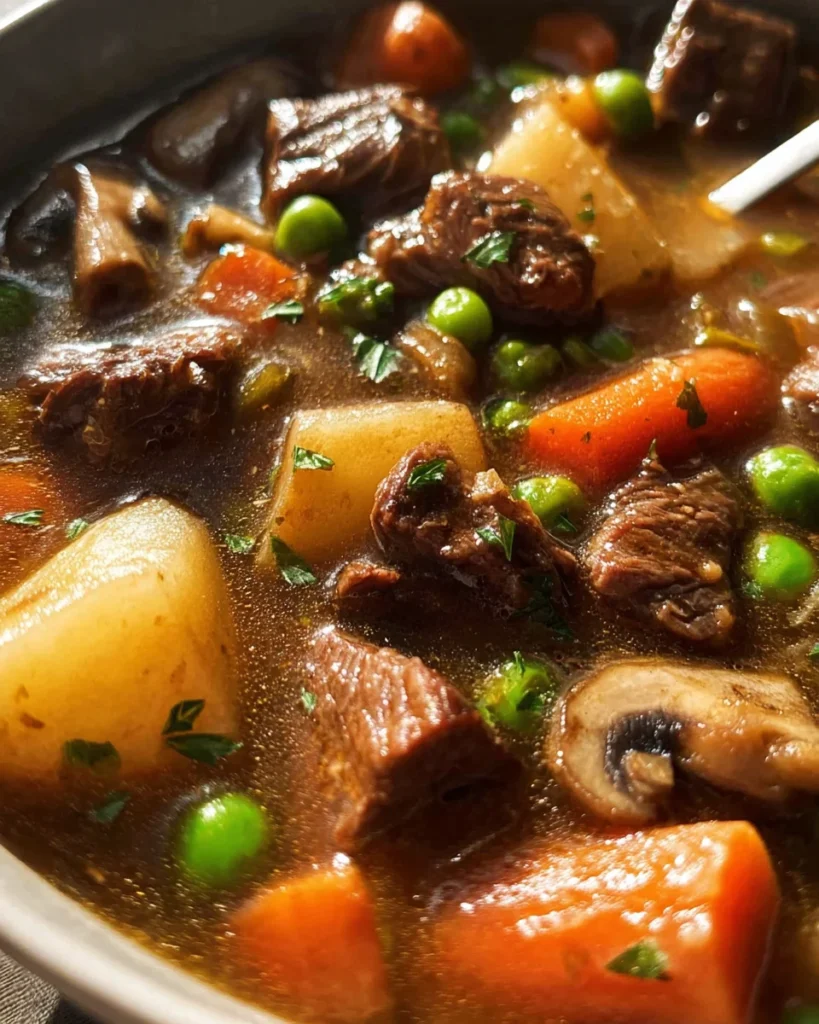 Vegetable Beef Soup (Fall apart beef!)