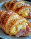 Baked Ham and Cheese Croissants