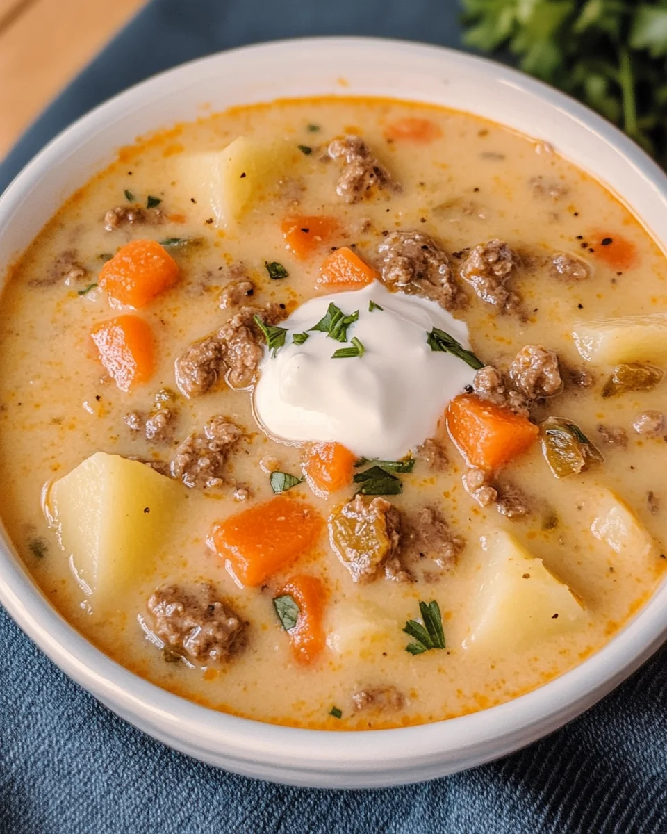Cheeseburger Soup from Taste of Home