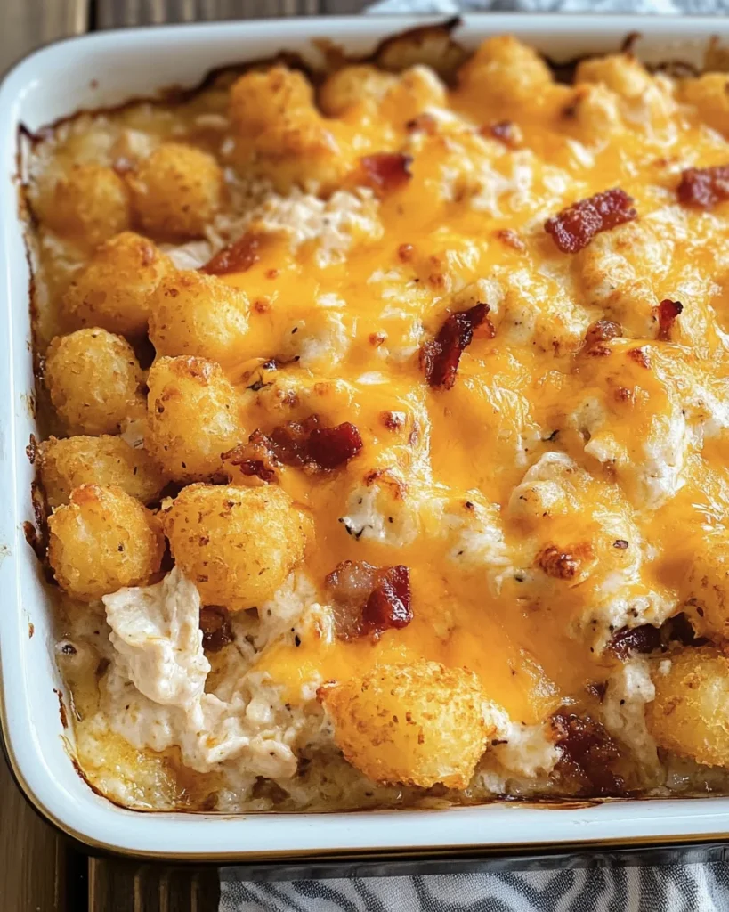 Cracked Out Chicken Tater Tot Casserole