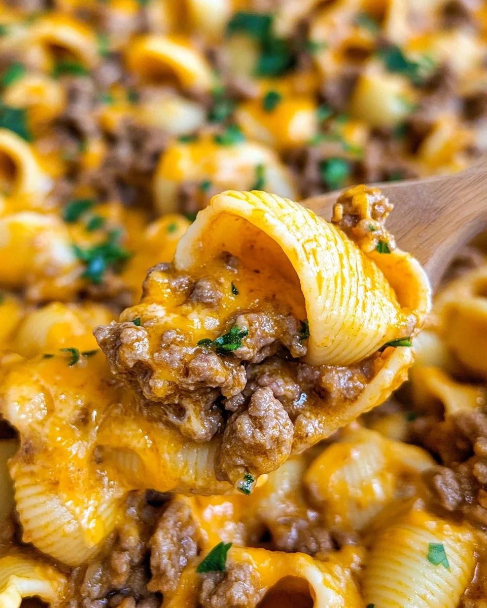 Creamy Beef and Shells