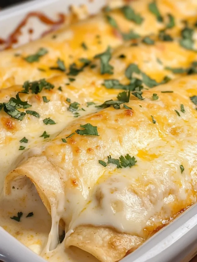 Creamy White Chicken enchiladas Casserole