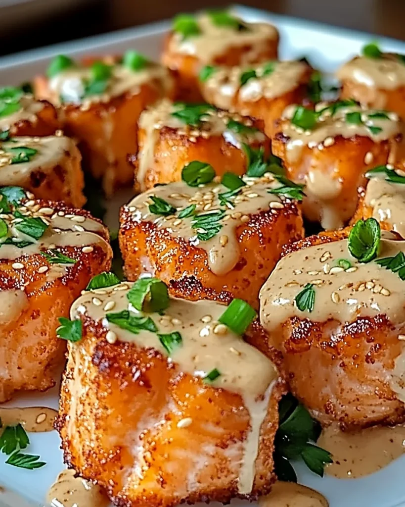 Crispy Bang Bang Salmon Bites