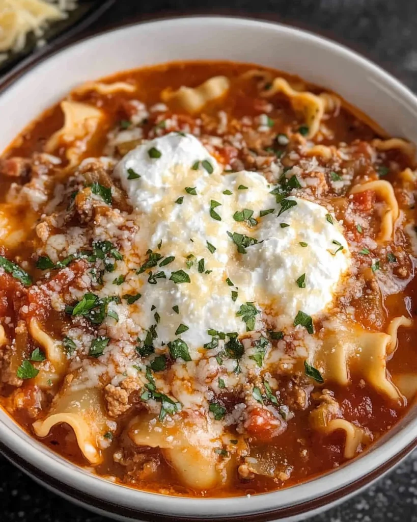 Easy Crock pot Lasagna Soup Recipe
