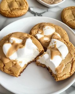 Fluffernutter Cookies (Peanut Butter and Marshmallow Cream)