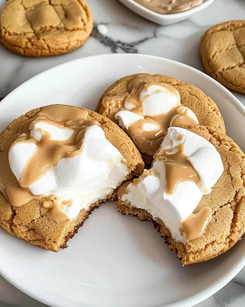 Fluffernutter Cookies (Peanut Butter and Marshmallow Cream)