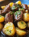 Garlic Butter Beef Bites with Potatoes