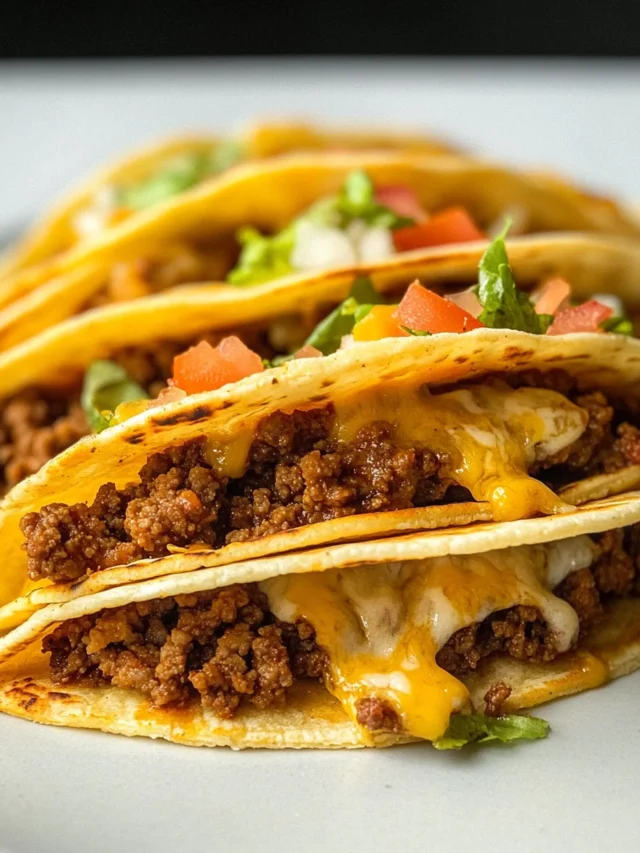 Ground Beef Baked Tacos