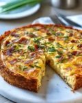 Hash Brown Crust Bacon and Cheddar Quiche