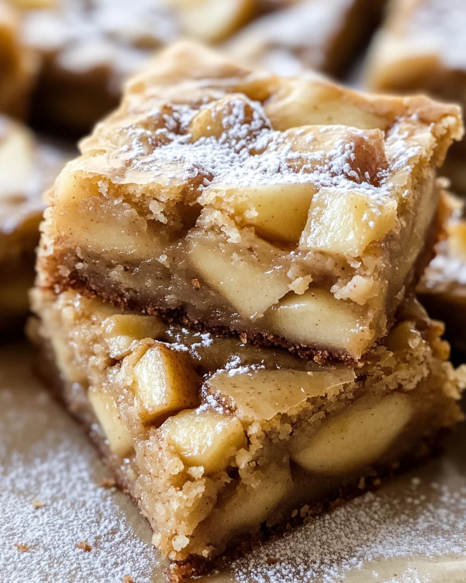Maple Glazed Apple Blondies