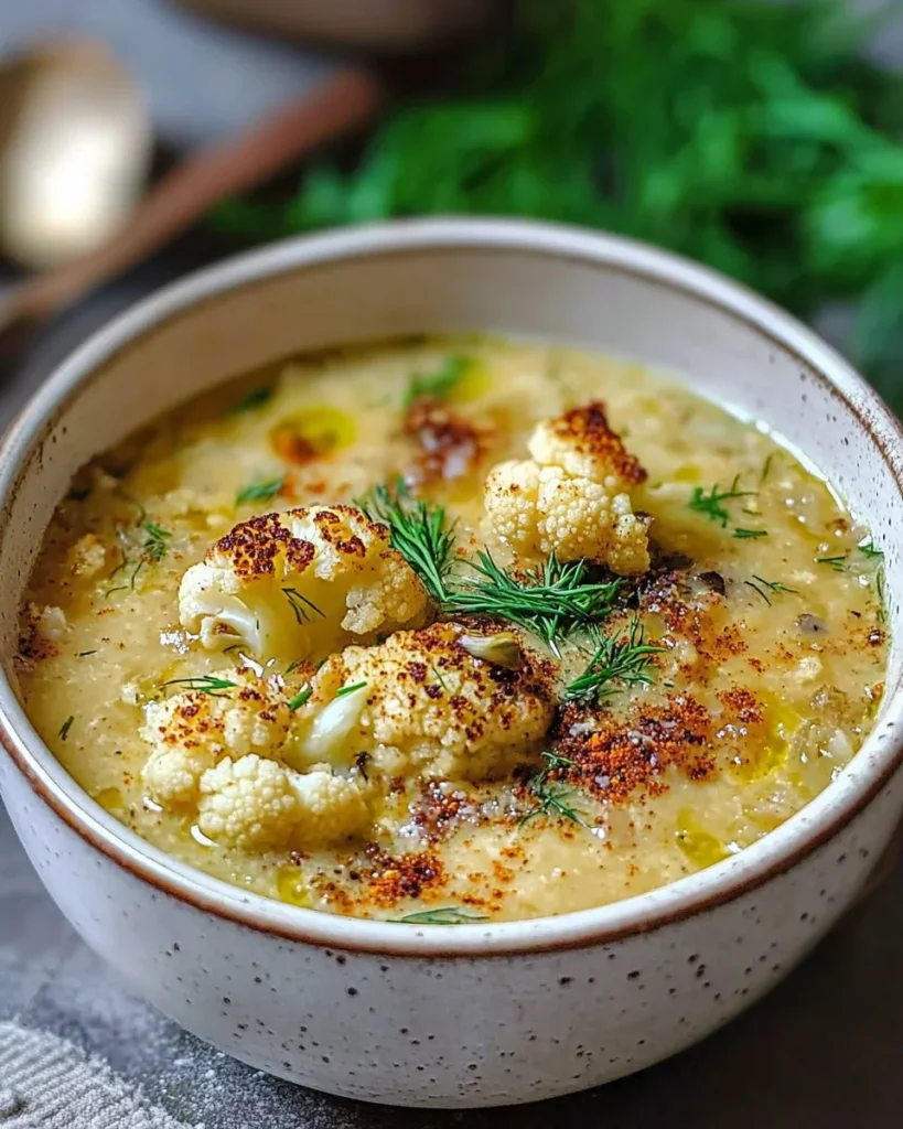 Roasted Cauliflower Soup