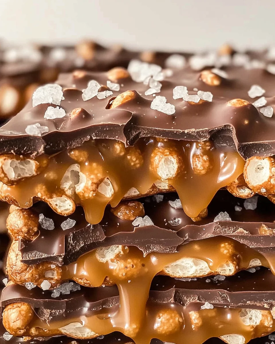 Salted caramel pretzel bark