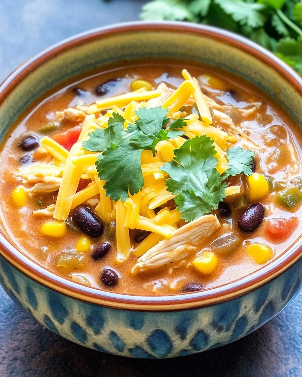 Slow Cooker Chicken Tortilla Soup